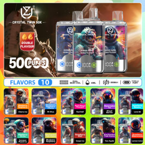 UZY CRYSTAL TWIN 50000 50K Puffs Double Flavor 0-5% Nicotine 40ml