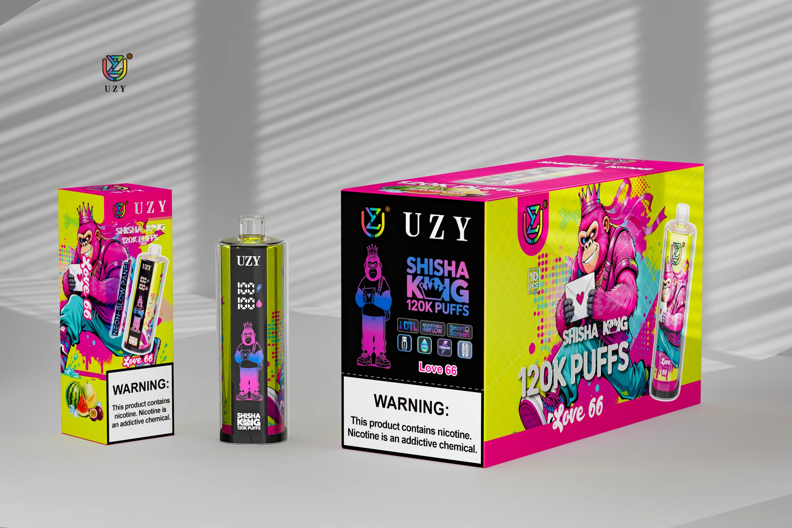 UZY SHISHA HOOKAH KING 120K Disposable Vape - Image 3